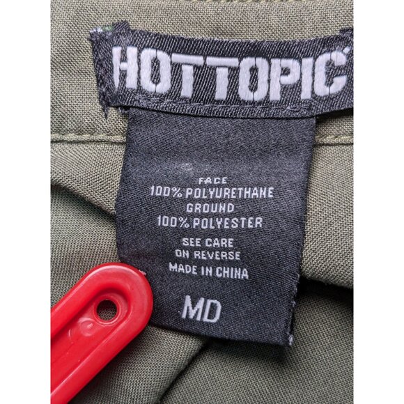 Hot Topic Steampunk Button Up Shirt Women Size M Ruffle Lace Whimsigoth Regency - Picture 8 of 9